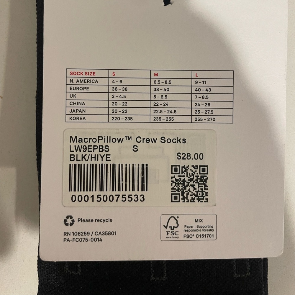 Lululemon MacroPillow Crew Socks NWT Size Small - Picture 4 of 4